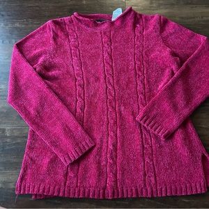 Sag Harbor Vintage Magenta Sweater